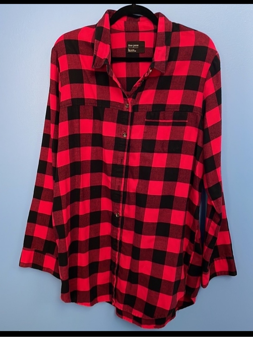Free Press Buffalo Plaid Check Button Down